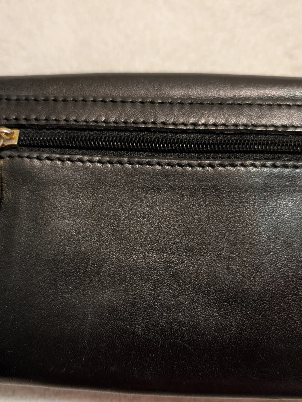 Vintage Etienne Aigner Gold-Accent Black Leather Women’s Clutch